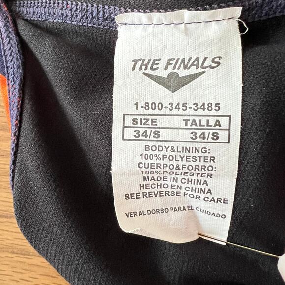 THE FINALS Red Black Orange Competition Swimsuit Size 34/S - Picture 3 of 4